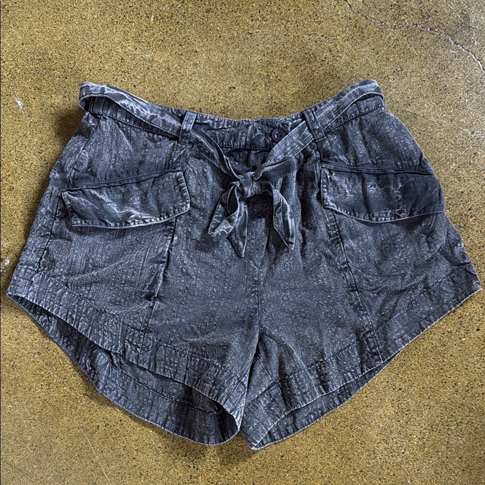 Free People Tie Front Gray Casual Shorts